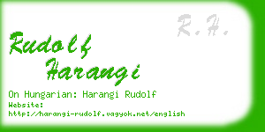 rudolf harangi business card